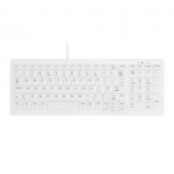 CHERRY Active Key MedicalKey AK-C7000F-U1-W/UK káblová USB klávesnica, biela/svetlosivá, IP68 uzavretá, dezinfikovateľná