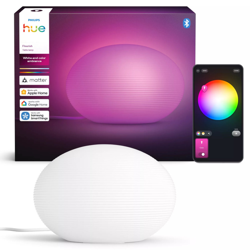 Philips Flourish Hue stolná lampa EU/UK 1xA60 WCA