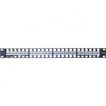 Dexlan 48-Port Keystone-Modulträger, 19 palcov 2U, čierna RAL 9005 258152