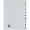 REXEL HETZEL A4 A-Z register, 20-tab, polypropylén, sivý, dierovanie 80-80-80 mm 25240481