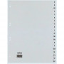 REXEL HETZEL A4 A-Z register, 20-tab, polypropylén, sivý, dierovanie 80-80-80 mm 25240481
