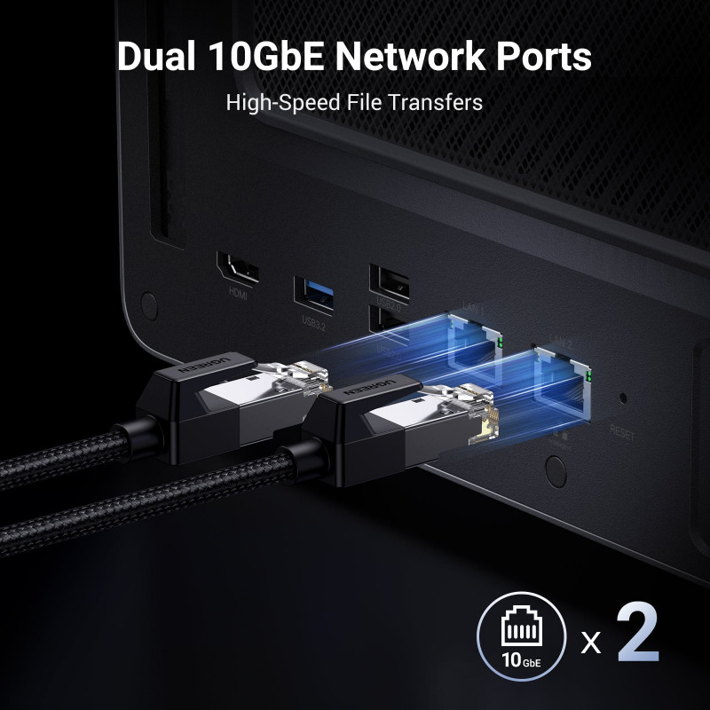 Ugreen NASync DXP6800 Pro 6-Bay NAS systém, Intel Core i5-1235U, 8GB DDR5, 2x10GbE + 2x2.5GbE, 2xM.2 NVMe, 2xUSB3.2 Gen2, HDMI, PCIe 4.0 25899