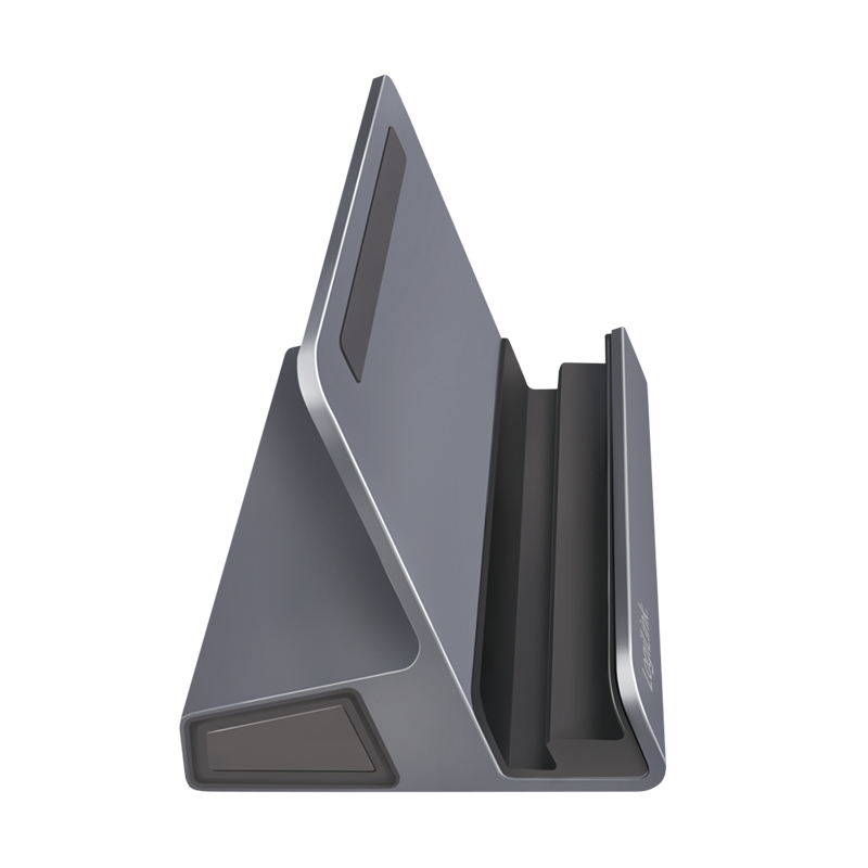 LogiLink UA0408 USB-C dokovacia stanica so stojanom na tablet, HDMI 4K@60Hz, 100W PD, Gigabit Ethernet, strieborná
