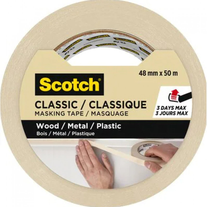 3M Classic 2000 maliarska maskovacia páska, béžová, 48 mm x 50 m, PEFC certifikovaná (CLASSIC-4850 PEFC)