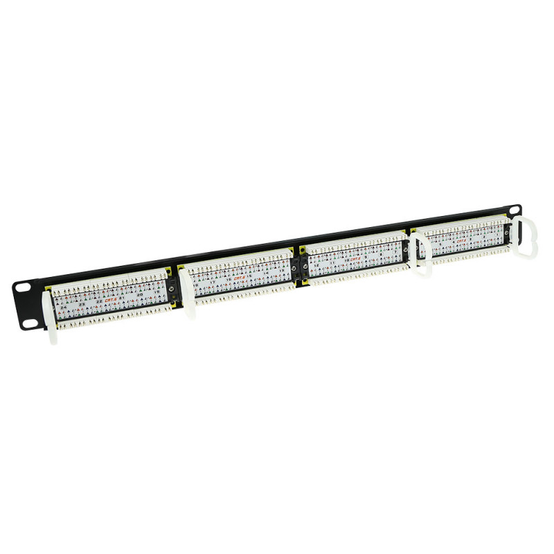ACT 24-portový CAT6 UTP 45° zahnutý patch panel, 1U, čierny (PP1013)