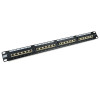 ACT 24-portový CAT6 UTP 45° zahnutý patch panel, 1U, čierny (PP1013)