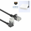 ACT DC4901 1 m CAT6A U/UTP LSZH Slimline patch kábel, čierny, RJ45 90° zahnutý na rovný