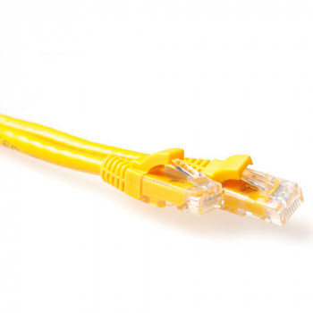 ACT 15m žltý Cat6a U/UTP Snagless RJ45 patch kábel IB2815