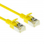 ACT DC7830 žltý 0,15m LSZH U/FTP CAT6A datacenter Slimline patch kábel Snagless RJ45