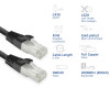 ACT FB8130 CAT8 U/FTP LSZH Slimline patch kábel 0,15m čierny
