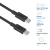 ACT USB 2.0 240W nabíjací/dátový kábel USB-C na USB-C, čierny, 1 m (AC3086)