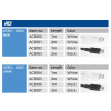 ACT USB 2.0 240W nabíjací/dátový kábel USB-C na USB-C, čierny, 1 m (AC3086)