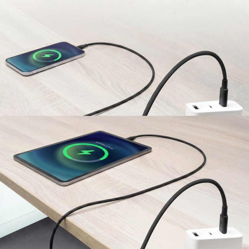 ACT USB 2.0 240W nabíjací/dátový kábel USB-C na USB-C, čierny, 2 m (AC3087)
