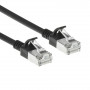 ACT Čierny 0,15 m LSZH S/FTP CAT7 Slimline patch kábel Snagless s RJ45 konektormi (DF7930)