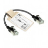 ACT Čierny 0,15 m LSZH S/FTP CAT7 Slimline patch kábel Snagless s RJ45 konektormi (DF7930)