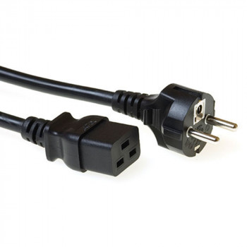 ACT AK5410 napájací kábel CEE 7/7 na IEC C19 0,5 m čierny