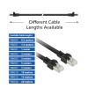 ACT FB8520 20 m S/FTP Cat.7 PUR patch kábel, Snagless RJ45, čierny