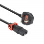 ACT Napájací kábel UK konektor - C15 IEC Lock+ čierny 2 m, PC3884 (PL0082)