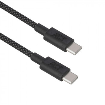 ACT USB 2.0 60W Nabíjací/dátový kábel USB-C na USB-C, čierny, 1 meter (AC3082)