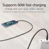 ACT USB 2.0 60W Nabíjací/dátový kábel USB-C na USB-C, čierny, 1 meter (AC3082)