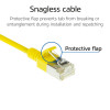 ACT Žltý 1m LSZH S/FTP CAT6A Slimline Patch kábel Snagless RJ45 (DB7801)