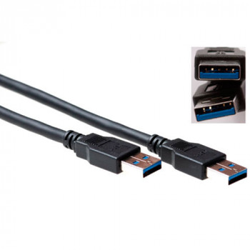 ACT SB3011 USB 2.0 Type-A konektor samec na Type-A konektor samec kábel, 1 m, čierny