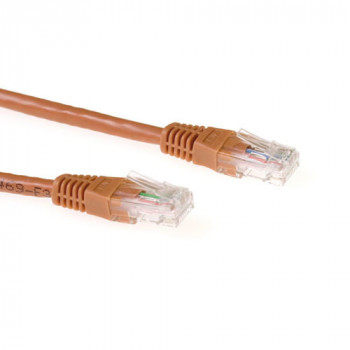 ACT CAT6A U/UTP RJ45 patch kábel, 3m, hnedý IB4403