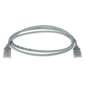 ACT sivý 7 m LSZH U/UTP CAT6 slimline patch kábel do dátového centra snagless s RJ45 konektormi (DC9007)