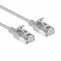 ACT sivý 1,5 m LSZH S/FTP CAT6A Slimline patch kábel Snagless RJ45 (DB7051)