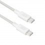 ACT USB 2.0 60W nabíjací/dátový kábel USB-C na USB-C, biely, 1 m (AC3080)