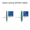 ACT zelený 3 m LSZH S/FTP CAT6A slimline snagless patch kábel s RJ45 konektormi (DB7703)