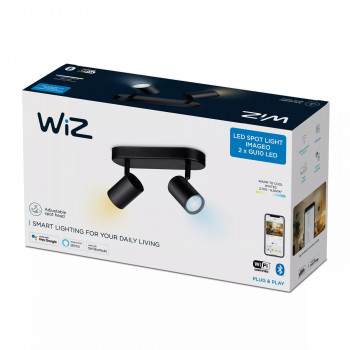 WiZ IMAGEO Spots stropné svietidlo Tunable White 2x5W čierna jednotlivé balenie