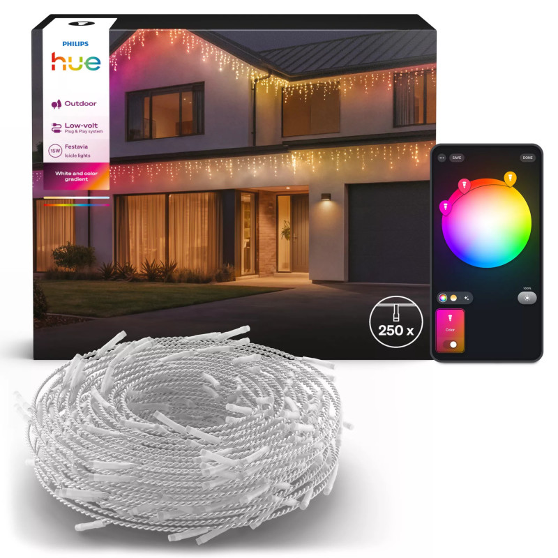 Philips Hue Festavia cencúľová svetelná reťaz, White & Color Ambiance, 8,5 m