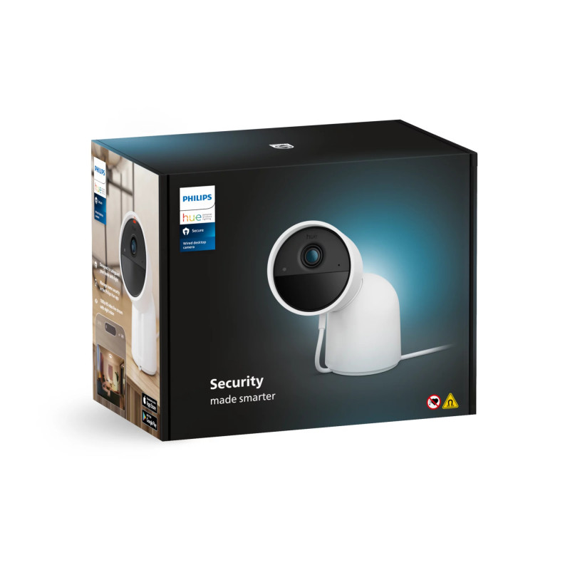 Philips Hue Secure káblová kamera so stojanom biela