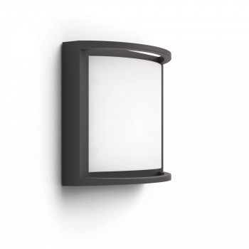 Philips Outdoor ultra efektívne Samondra nástenné svietidlo 3,8W, 2700 Kelvin antracit