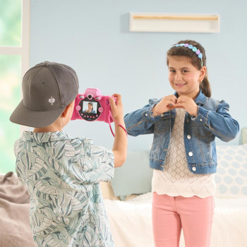 VTech Kidizoom Duo FX ružový digitálny fotoaparát s dvojitým objektívom, 5MP, 2,4