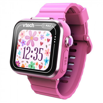VTech KidiZoom Smart Watch MAX ružové detské smart hodinky s duálnymi kamerami, 20+ hier, tracker aktivity, odolné proti striekajúcej vode
