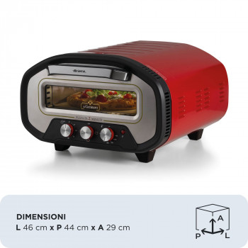Ariete pizza pec DA GENNARO červená/nerez 2200W pre pizze do 30cm
