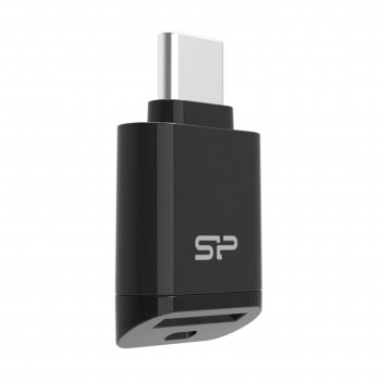 Silicon Power C200 USB-C 3.2 microSD čítačka kariet - čierna