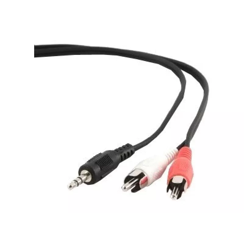 Gembird 2,5 m, 3,5 mm/2xRCA, M/M audio kábel čierna, červená, biela