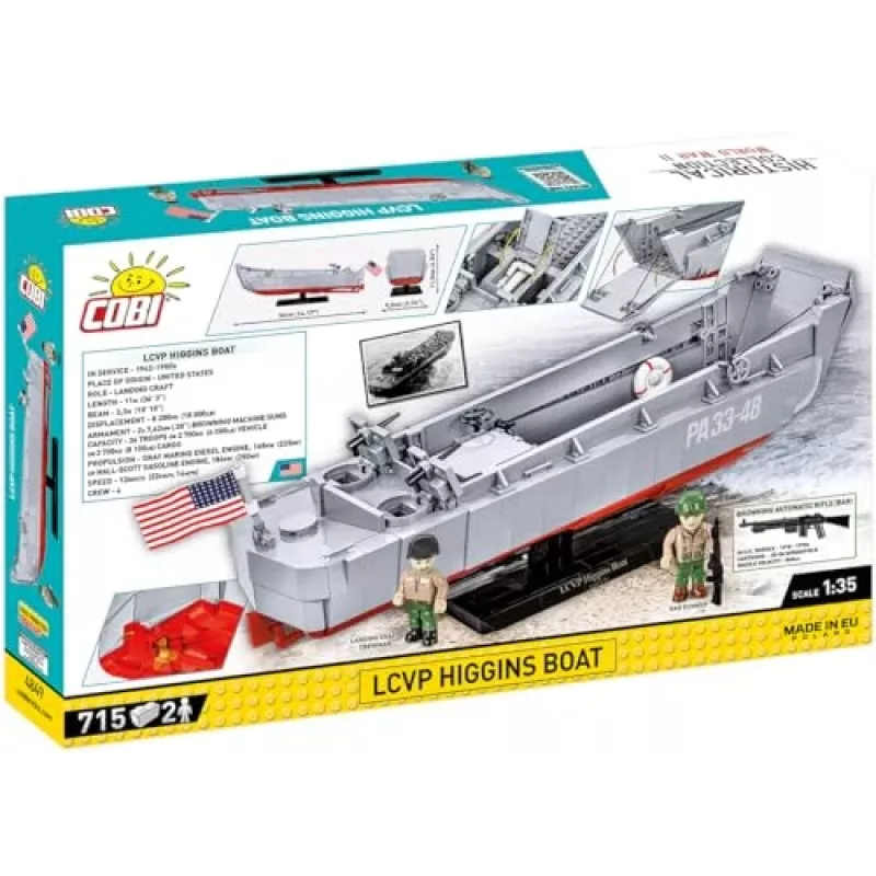 Stavebnica Cobi LCVP Higgins Boat 715 dielov vek 8+
