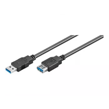 Wentronic Goobay USB 3.0 SuperSpeed predlžovací kábel, čierna, 5 m - USB 3.0 konektor samec (typ A) > USB 3.0 konektor samica (typ A) (95726)