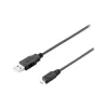 Equip USB 2.0 Type A na Micro-B kábel, 1.0m, čierna, 1 m, USB A, Micro-USB B, USB 2.0, samec/samec, čierna