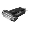 Wentronic Goobay HDMI™ / DVI-D adaptér, HDMI Standard konektor samec (Type-A), čierny – 19-pol. HDMI™ konektor samec>DVI-D (24+1) konektor samica (68098)