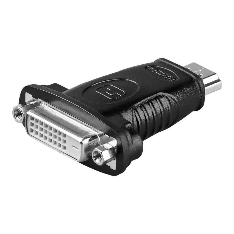 Wentronic Goobay HDMI™ / DVI-D adaptér, HDMI Standard konektor samec (Type-A), čierny – 19-pol. HDMI™ konektor samec>DVI-D (24+1) konektor samica (68098)