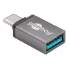 Wentronic Goobay USB-C™ adaptér - USB 3.0 A konektor samica, sivý - na prepojenie medzi USB-C™ a USB-A zariadeniami (56621)