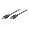 Wentronic Goobay USB 3.0 SuperSpeed predlžovací kábel, čierny, 3 m – USB 3.0 konektor samec (Type-A) > USB 3.0 konektor samica (Type-A) (93999)