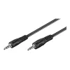 Wentronic Goobay 3,5mm prepojovací kábel jack, čierny, 2,5 m – jack 3,5 mm konektor samec (3-polový, stereo) > jack 3,5 mm konektor samec (3-polový, stereo) (50449)