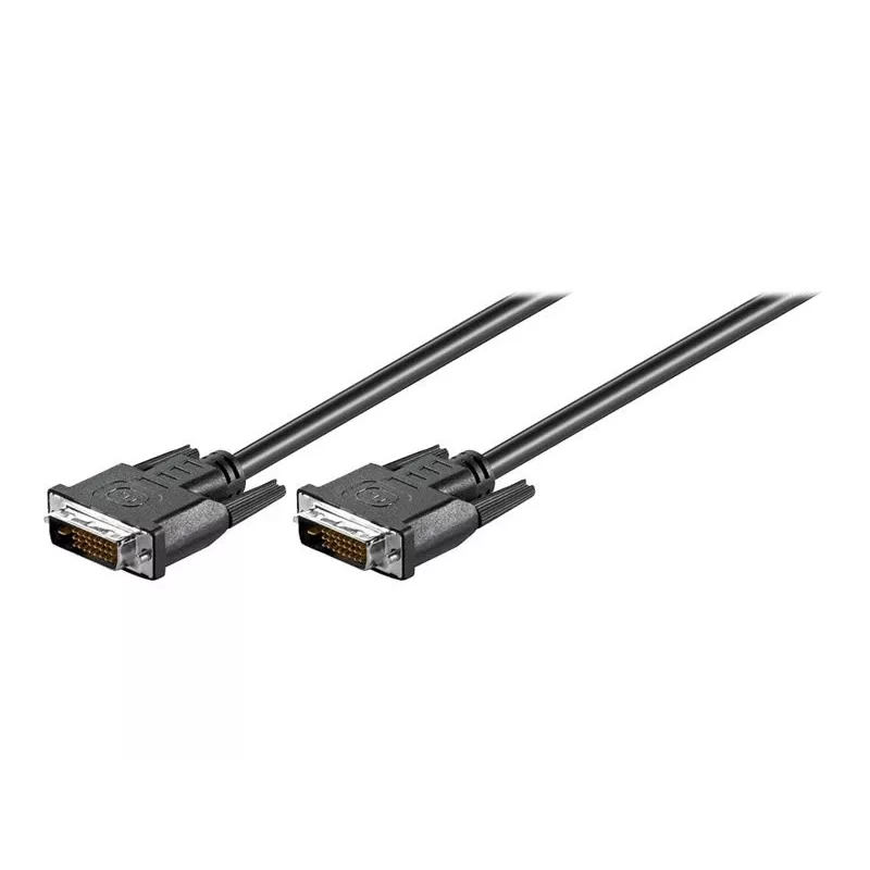 Wentronic Goobay DVI-D FullHD kábel Dual Link, čierny, 1,8 m – DVI-D konektor samec Dual-Link (24+1-Pin) > DVI-D konektor samec Dual-Link (24+1-Pin) (93573)