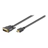 Wentronic Goobay HDMI™ / DVI-D kábel, čierny, 3 m - 19-pól. HDMI™ konektor samec>DVI-D (18+1) konektor samec (51581)